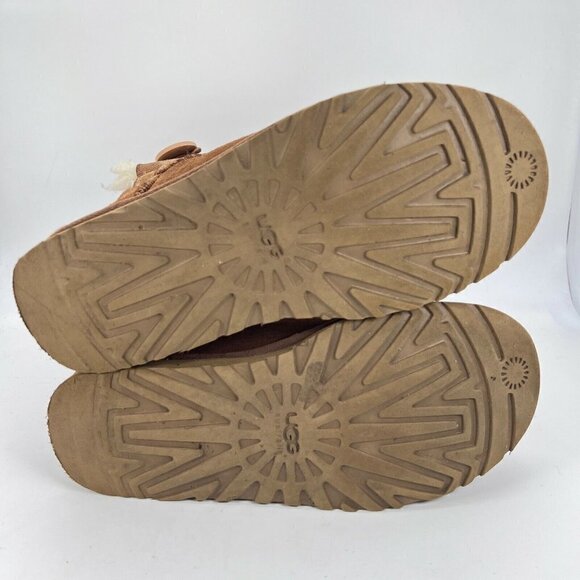 UGG Australia Bailey Button Women Size 7 Brown Mid Calf Winter Snow Boots 1873 - Picture 11 of 12